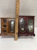 (2) Wooden Jewelry Boxes