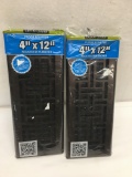 (2) Décor Grates 4in X 12in Register Covers
