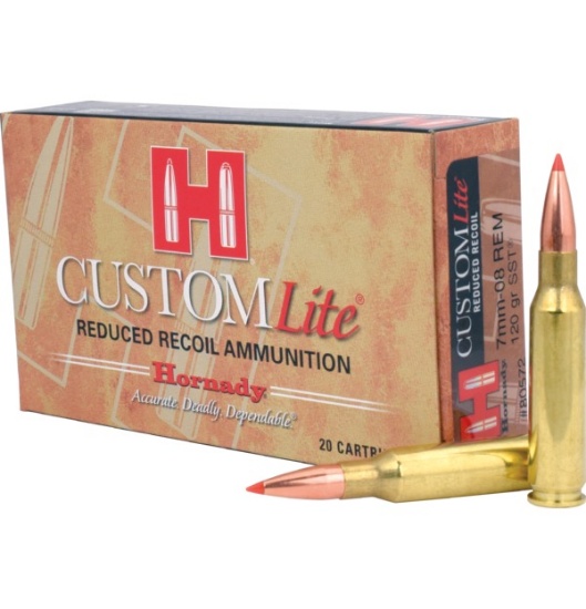 HOR 7MM-08 REM 120 GR SST LITE CUSTOM LITE 20RD/BX 10BX/CS