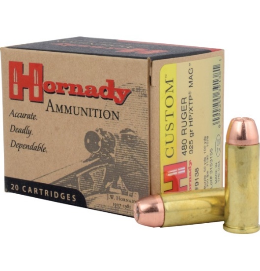 HOR 480 RUGER 325GR XTP MAG 20RD/BX 10BX/CS