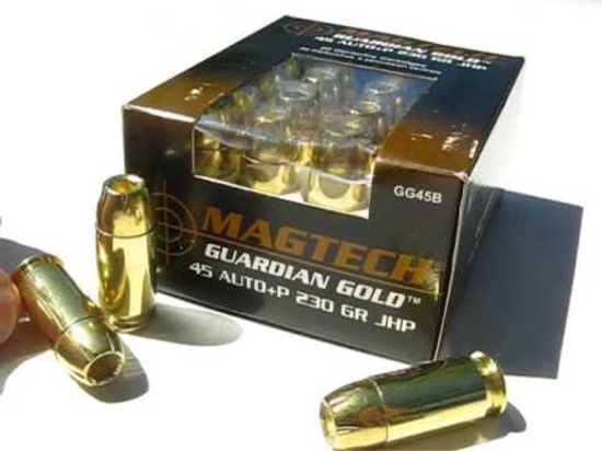 MAG 45 ACP +P 230 GR JHP GUARDIAN GOLD 20 RD/BX 50BX/CS