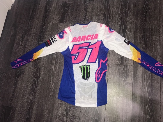 51 Justin Barcia monster energy Yamaha factory racing sign race jersey.
