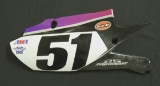 51 Justin Barcia  - 1 of 2 Right number plate plastics