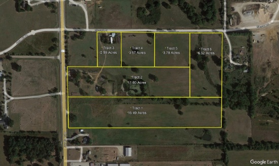 43.55 Acres in 6 Tracts on Hwy 377 in Aubrey TX