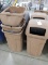 Toter Square Trash Receptacles With Flip Style Lid, (Bid Price x5)