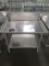 43 Inch x 32 Inch Stainless Steel Meat Cooling Table With Drainhole And Lower Shelving Unit