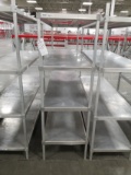 Aluminum Four Teer Shelving Unit 72 Inches Long x 24 Inches Deep