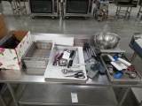 Assorted Utensils And Trays And Cutting Knives