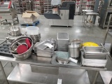 Assorted Stainless Steel Condiment Containers And Mixing Bowls And Lids