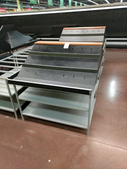 Steel Display Racks With Lower Shelves