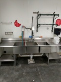Universal Three Compartment Stainless Steel Sink