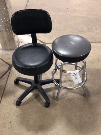 (1) Stool And (1) Rolling Office Chair