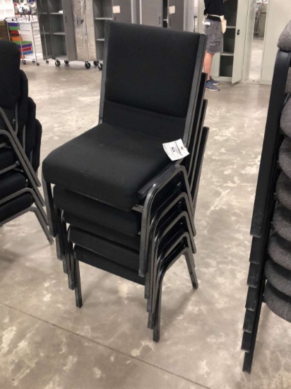 Steel Framed Padded Seats Stackable Chairs