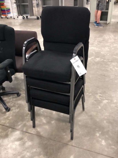 Steel Framed Padded Seats Stackable Chairs