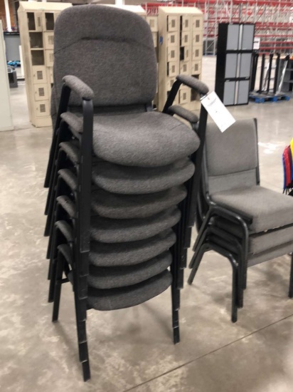 Steel Framed Padded Seats Stackable Chairs