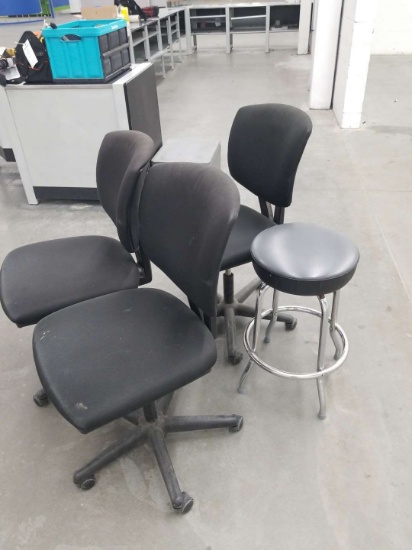 Padded Office Chairs (3)