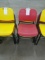 Metal Framed Plastic Seat Stackable Chairs