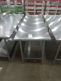 96 Inch x 30 Inch Stainless Steel Prep Table With Under Counter Storage Shelf