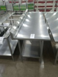 96 Inch x 30 Inch Stainless Steel Prep Table With Under Counter Storage Shelf