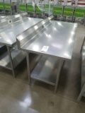 Win-holt 72 Inch x 30 Inch Stainless Steel Prep Table With Lower Shelf Unit