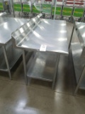Win-holt 72 Inch x 30 Inch Stainless Steel Prep Table With Lower Shelf Unit