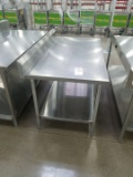 60 Inch x 34 Inch Stainless Steel Prep Table With Under Counter Storage Shelf