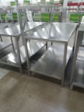 60 Inch x 30 Inch Stainless Steel Prep Station With Under Counter Shelf and Overhead Shelf