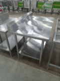 48 Inch x 30 Inch Stainless Steel Prep Table With Lower Shelf Unit