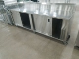Win-holt Stainless Steel Prep Station Under Counter Storage Area Mounted On Casters