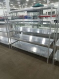 Adjustable Aluminum Dummage Rack, Five Shelves