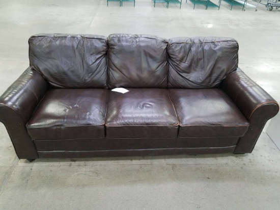 Leather Sofa Well Used