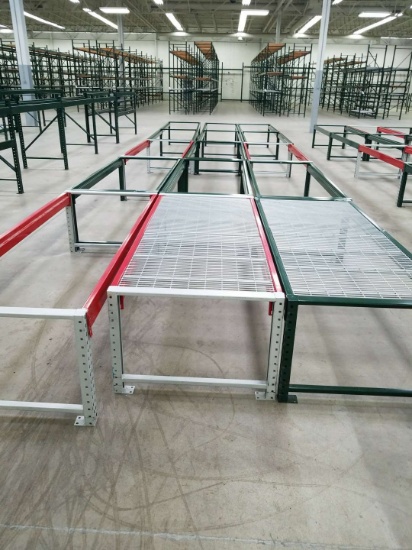 Sections Of Tear Drop Style Pallet Racking