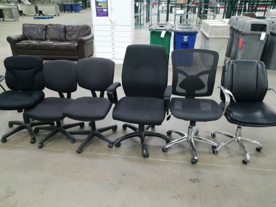 Padded Office Chairs (6)