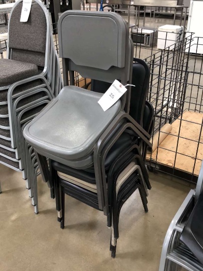 Miscellaneous Metal Frame Stackable Chairs