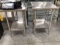 (2) 24 Inch x 24 Inch Stainless Steel Tables With Lower Shelf