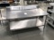 60 Inch Wide Low Profile Stainless Steel Table With Lower Shelf