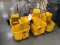 (6) Rubbermaid Mop Buckets With Squeegees And One Mop