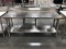 6ft Wide Stainless Steel Table With Lower Shelves