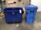 Steelman Rolling Trash Can And One Toter 1/3 Recycling Trash Dumpster
