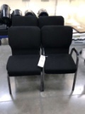 (4) Padded Seat And Back Stackable Chairs