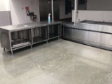 (2) 8ft Sections Of Stainless Steel Deli Counter With Interior Storage