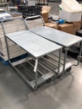 40 Inch Long Galvanized Rolling Utility Carts