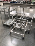 (3) Aluminum And (1) Galvanized Rolling Sheet Tray Carts