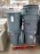 Assorted Rubber Round Trash Receptacles With Lids