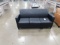 Three Person Black Leather Sofa