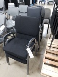 Steel Frame Padded Seat Stackable Chairs