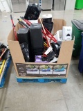 Skid of Brooms, Dust Pans, Buckets, Trash Cans, And Miscellaneous