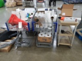 Lot Of Office Supplies Including Paper Towel, Toilet Paper, Bags, Carts, And Miscellaneous
