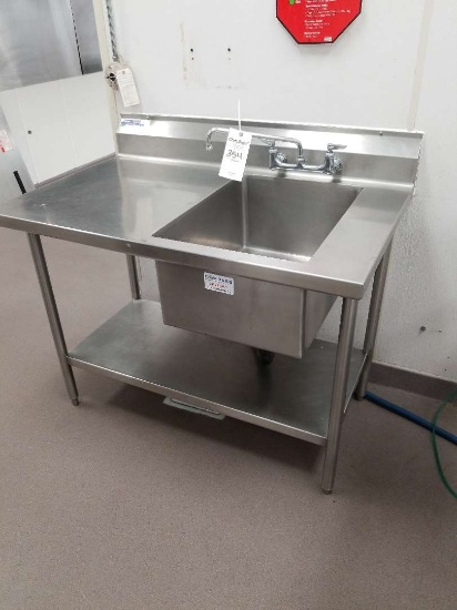 Universal 48" x 30" Stainless Steel Single Compartment Deep Basin Sink With Drying Area