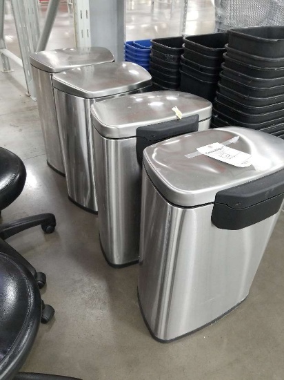 Tramontina Metal Trash Cans With Flip Top Lid